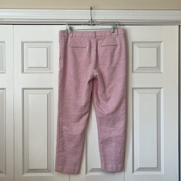 Ann Taylor Ava ankle pants in pink & white texture. Size 10 Tall - Picture 8 of 10